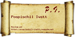 Pospischil Ivett névjegykártya